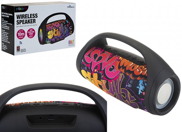 BOOM WIRELESS SPEAKER – Dog Graffiti Slyle cm – In box (cm) 2ass…x12